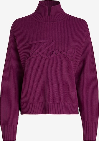 Pull-over Karl Lagerfeld en violet : devant