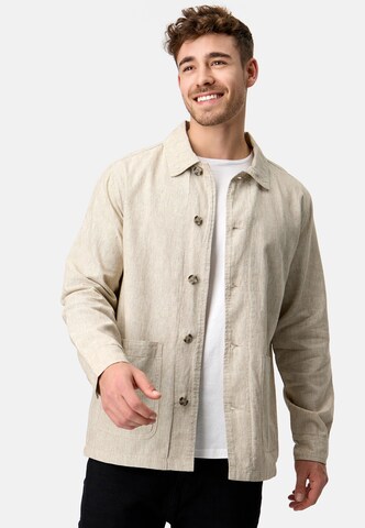 INDICODE JEANS Between-Season Jacket 'Elton' in Beige: front