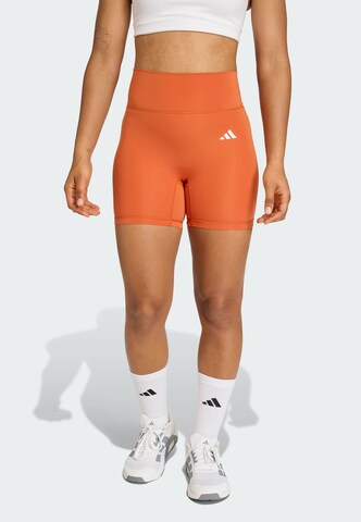 ADIDAS PERFORMANCE Skinny Sportbroek 'Optime Essentials' in Oranje: voorkant