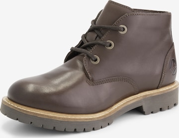 Travelin Lace-Up Boots 'Tovgard' in Brown: front