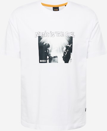 T-Shirt 'TeScorpion' BOSS en blanc : devant