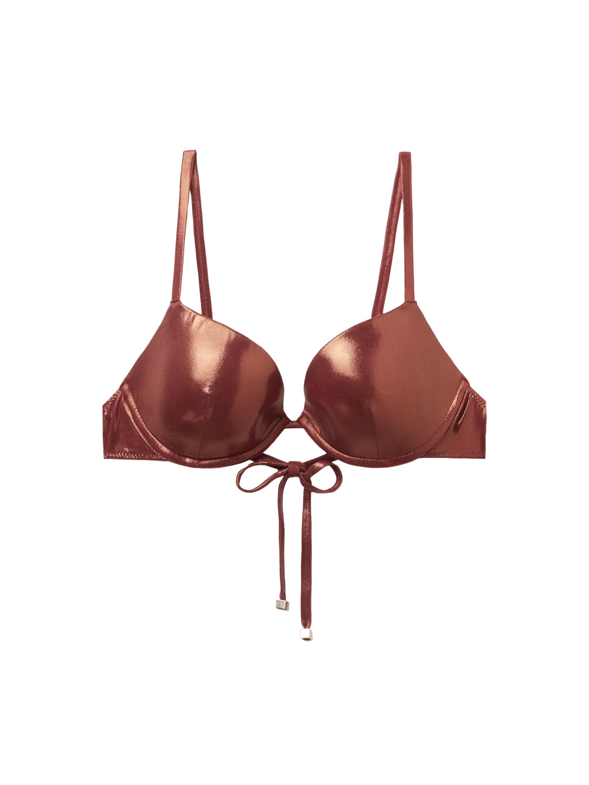 CALZEDONIA T-Shirt Bikinitop in Braun: Vorderseite