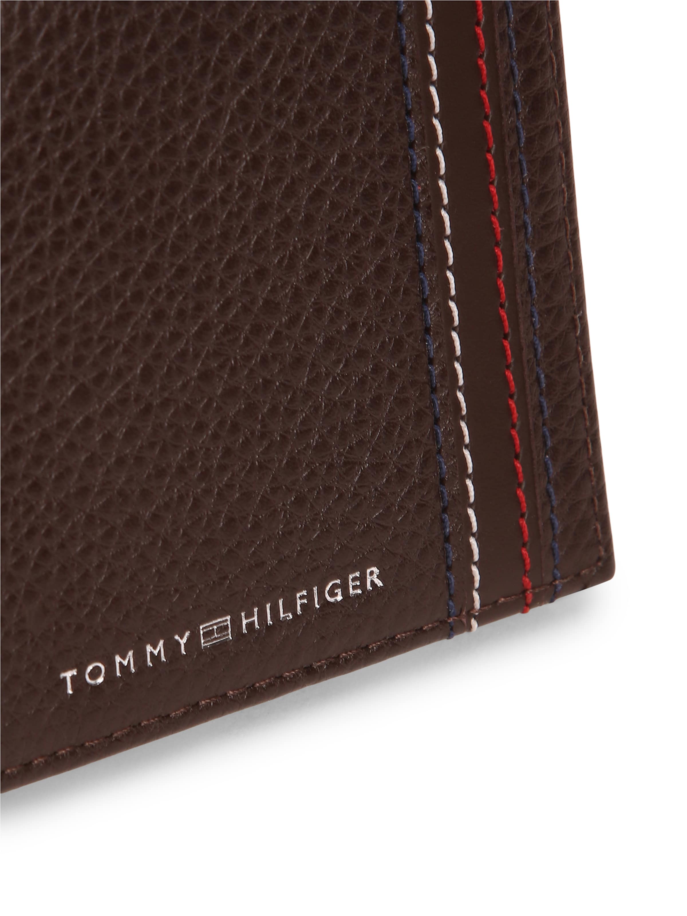 TOMMY HILFIGER Geldbörse 'CENTRAL' in Braun