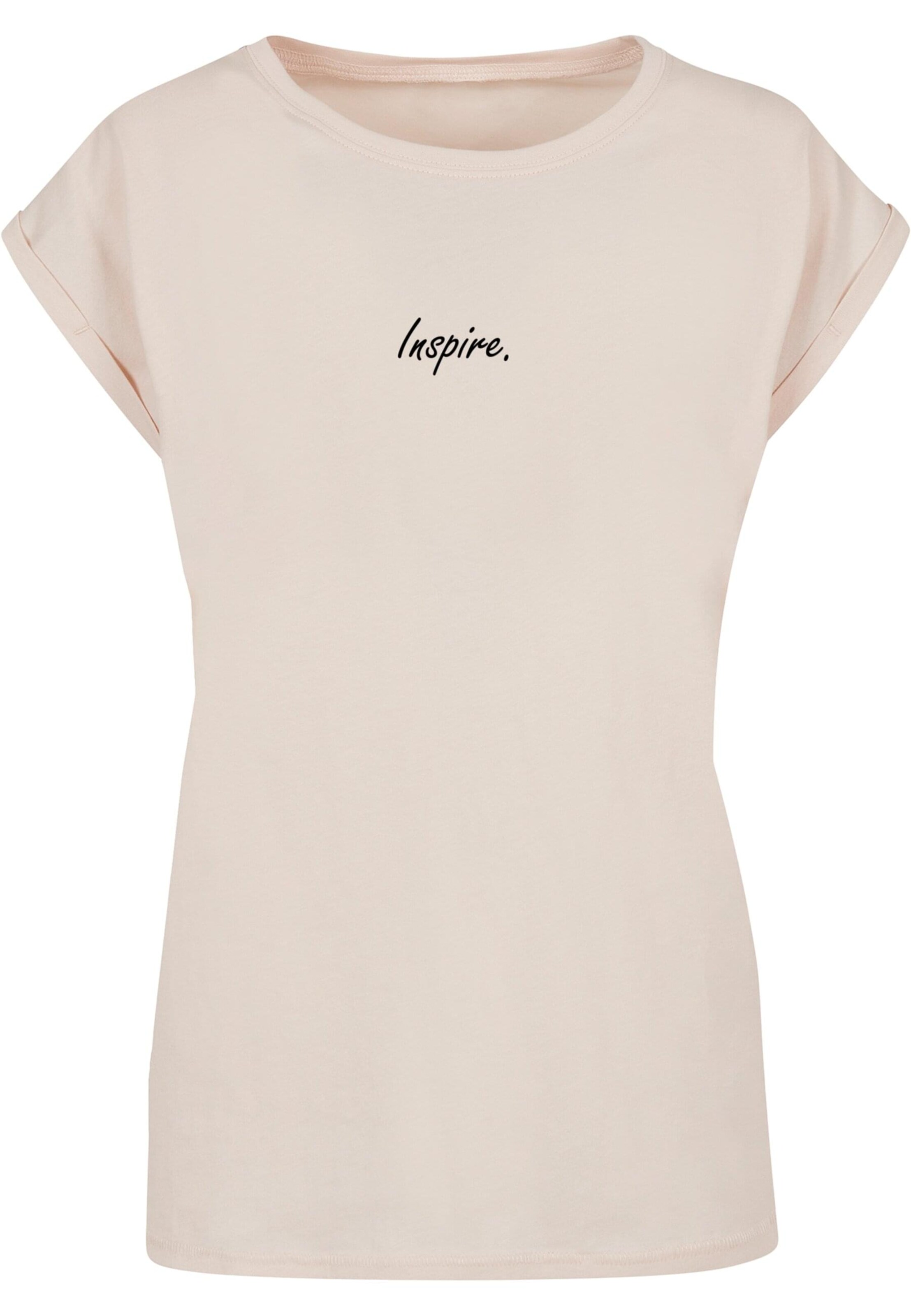 Merchcode T-Shirt 'Inspire' in Beige: Vorderseite