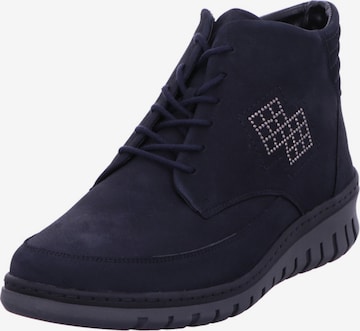 WALDLÄUFER Lace-Up Ankle Boots in Blue: front