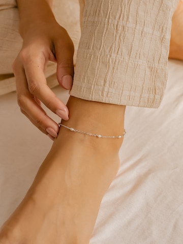 Hey Happiness Foot jewelry 'Pearl' in Silver
