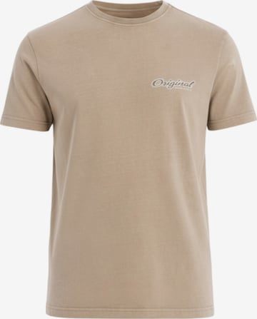 Ombre Shirt in Beige: Vorderseite