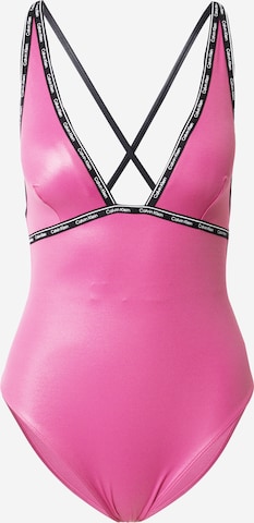 Triangle Maillot de bain Calvin Klein Swimwear en rose : devant