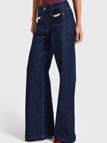 IT'S BASIC Wide leg Jeans 'WIDE MID RISE JEANS' in Blauw