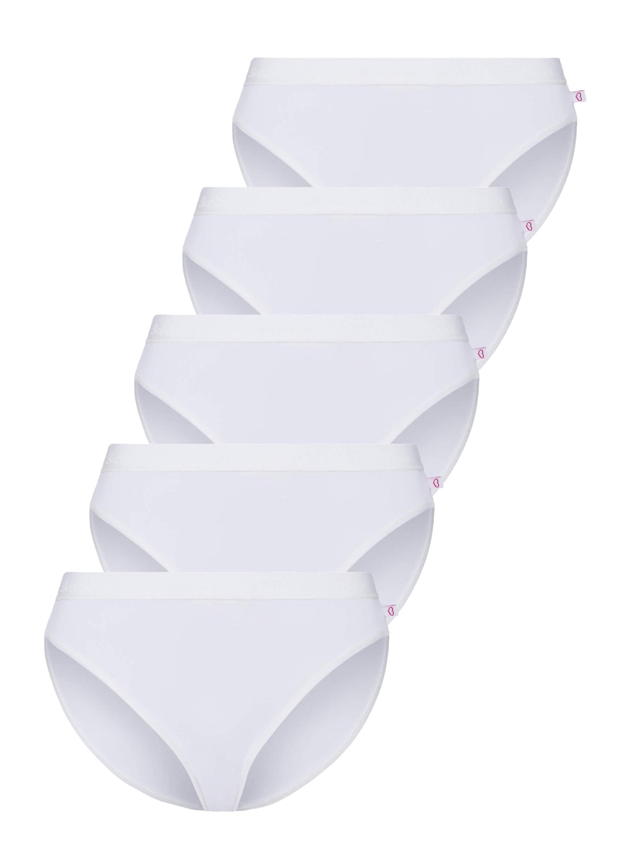 BeeDees Panty 'Taillenslip Microfun Tai (5-er Pack)' in White: front
