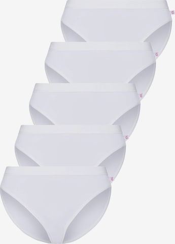 BeeDees Panty 'Taillenslip Microfun Tai (5-er Pack)' in White: front