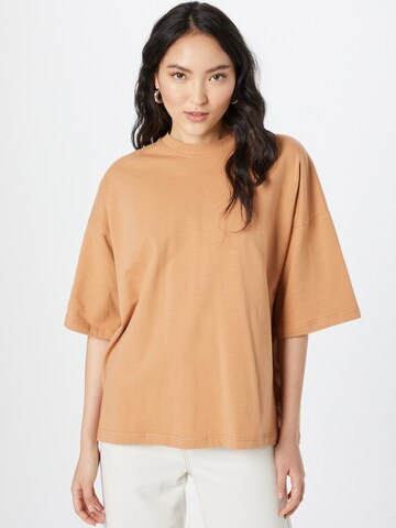 Missguided - Camiseta talla grande en beige: frente