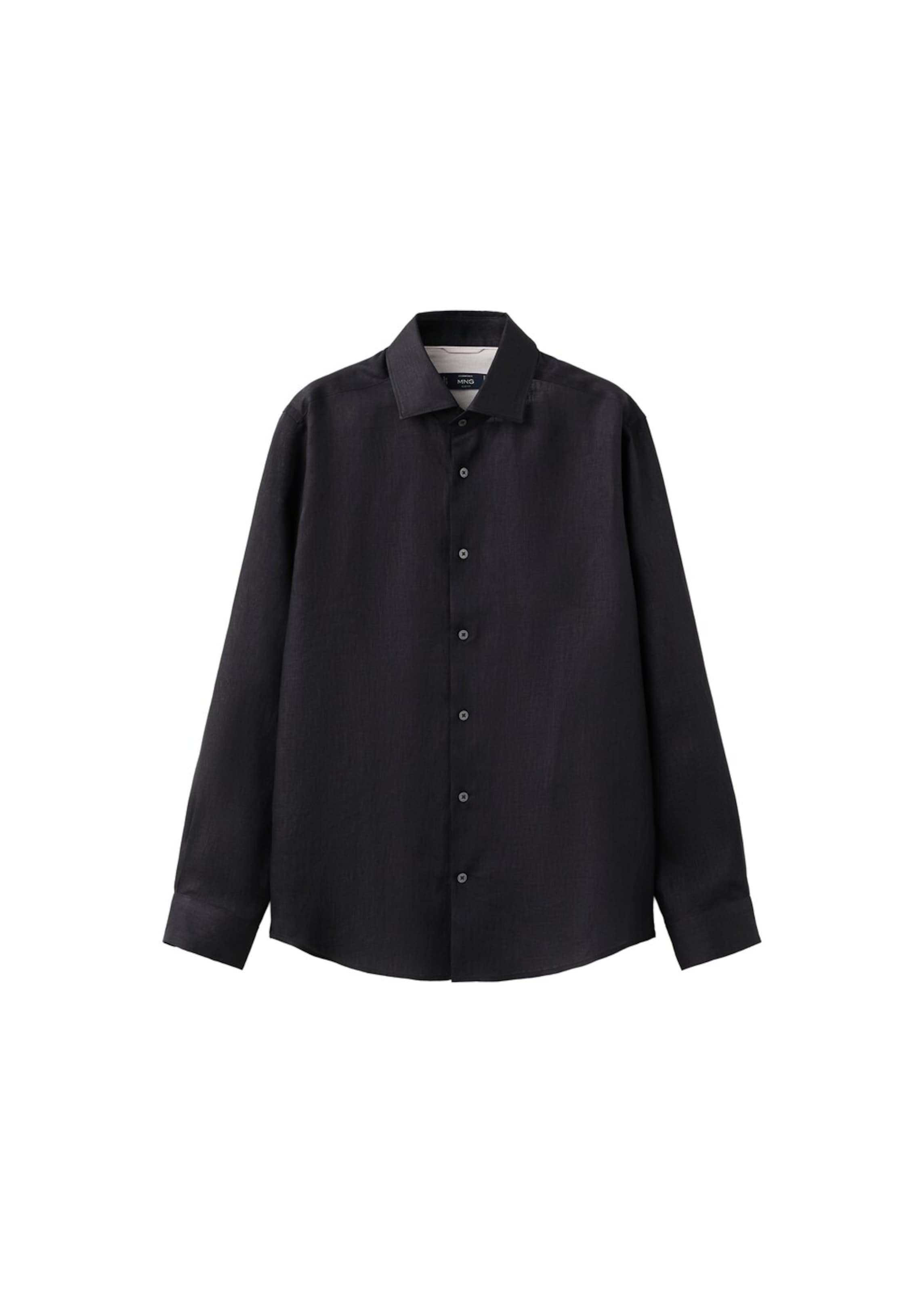 MANGO MAN Button Up Shirt 'Tucan' in Black: front