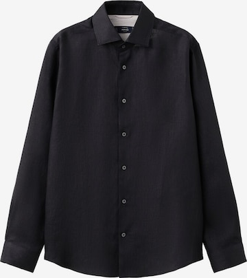 MANGO MAN Button Up Shirt 'Tucan' in Black: front