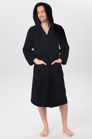 MY HOME Long Bathrobe in Black