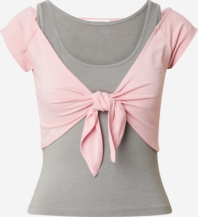 SHYX Shirt 'Clara' in de kleur Donkergrijs / Rosa, Productweergave