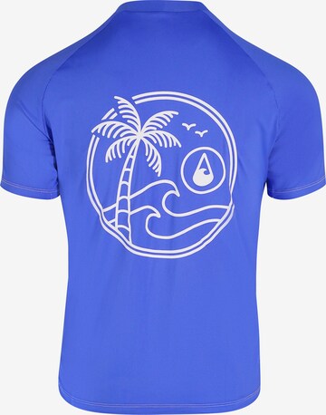 Wave Hawaii T-Shirt ' Rash Guard ' in Blau