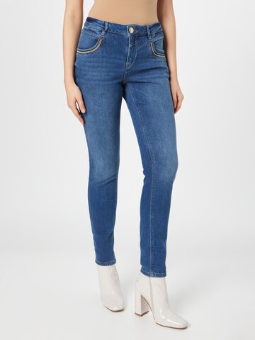 MOS MOSH Slimfit Jeans in Blauw: voorkant