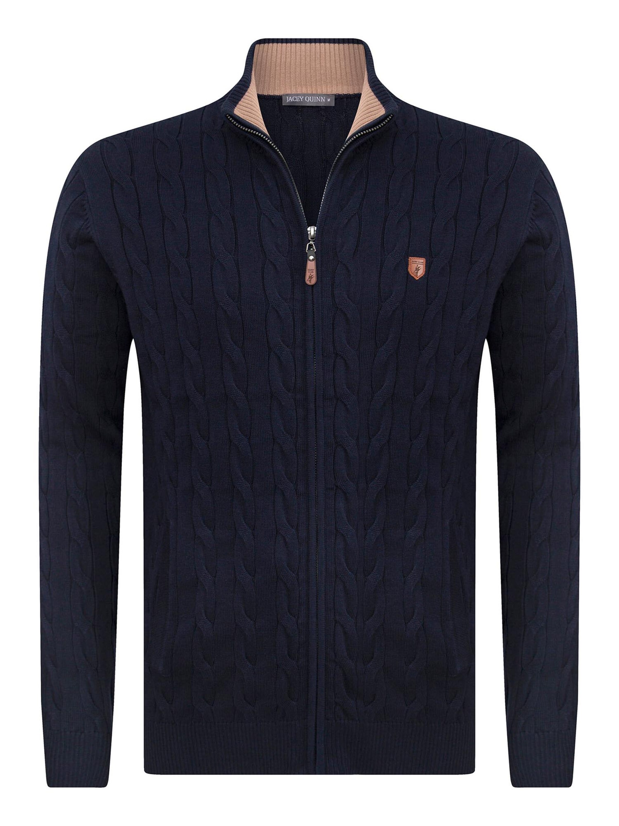 Jacey Quinn Knit cardigan in Blue: front