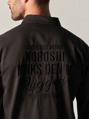 KOROSHI Regular fit Overhemd in Zwart