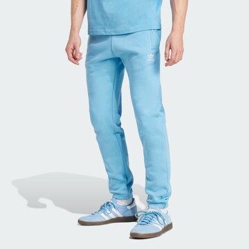 Effilé Pantalon 'Trefoil Essentials' ADIDAS ORIGINALS en bleu : devant