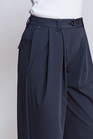 Zhrill Regular Pleat-Front Pants in Blue