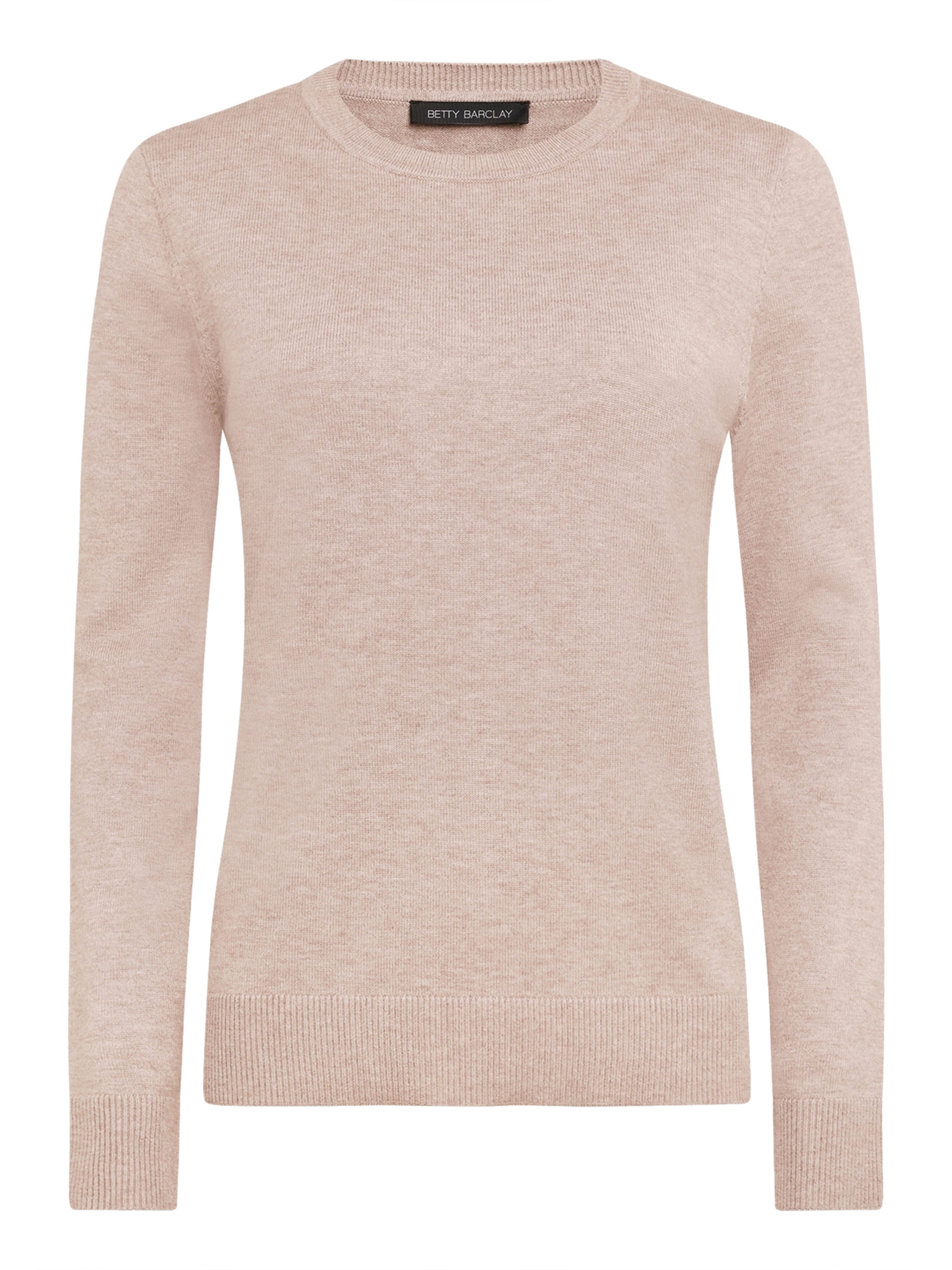 Betty Barclay Strickpullover mit U-Boot-Ausschnitt in Beige: Vorderseite
