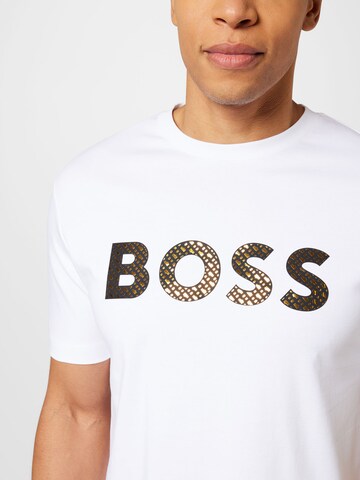 BOSS Black T-shirt 'Tiburt' i vit