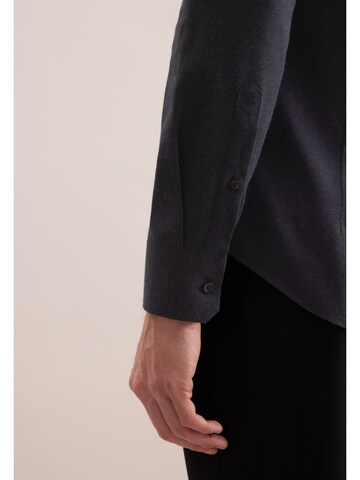 Coupe slim Chemise business 'SMART FLANNELS ' SEIDENSTICKER en bleu