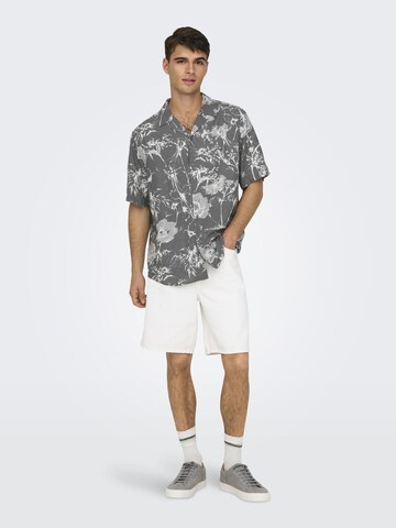 Only & Sons Regular Fit Hemd 'BUD' in Grün