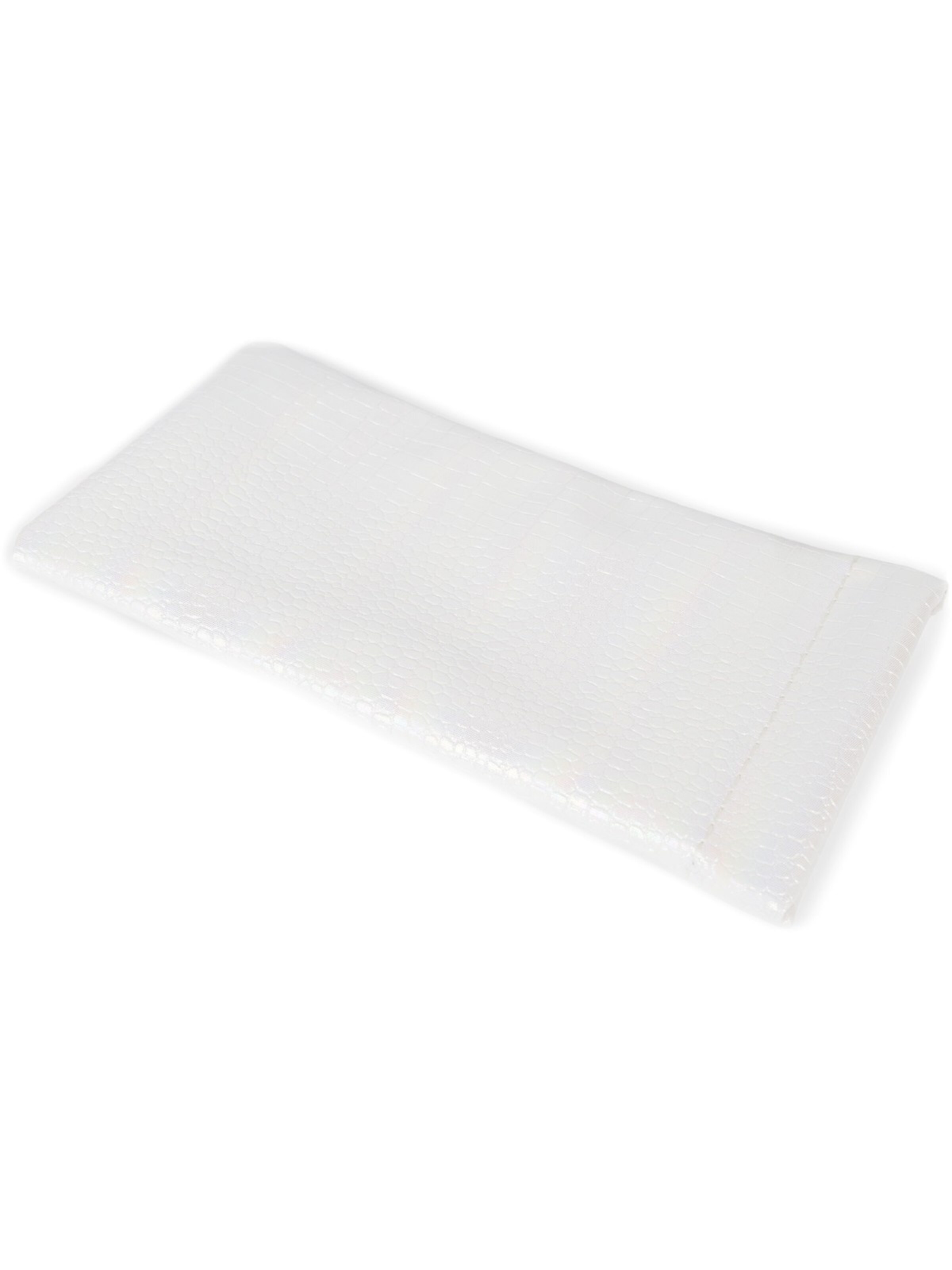 styleBREAKER Case 'Brillenetui Kroko Perlmutt mit Putztuch' in White