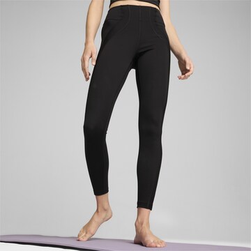 PUMA - Skinny Pantalón deportivo en negro: frente