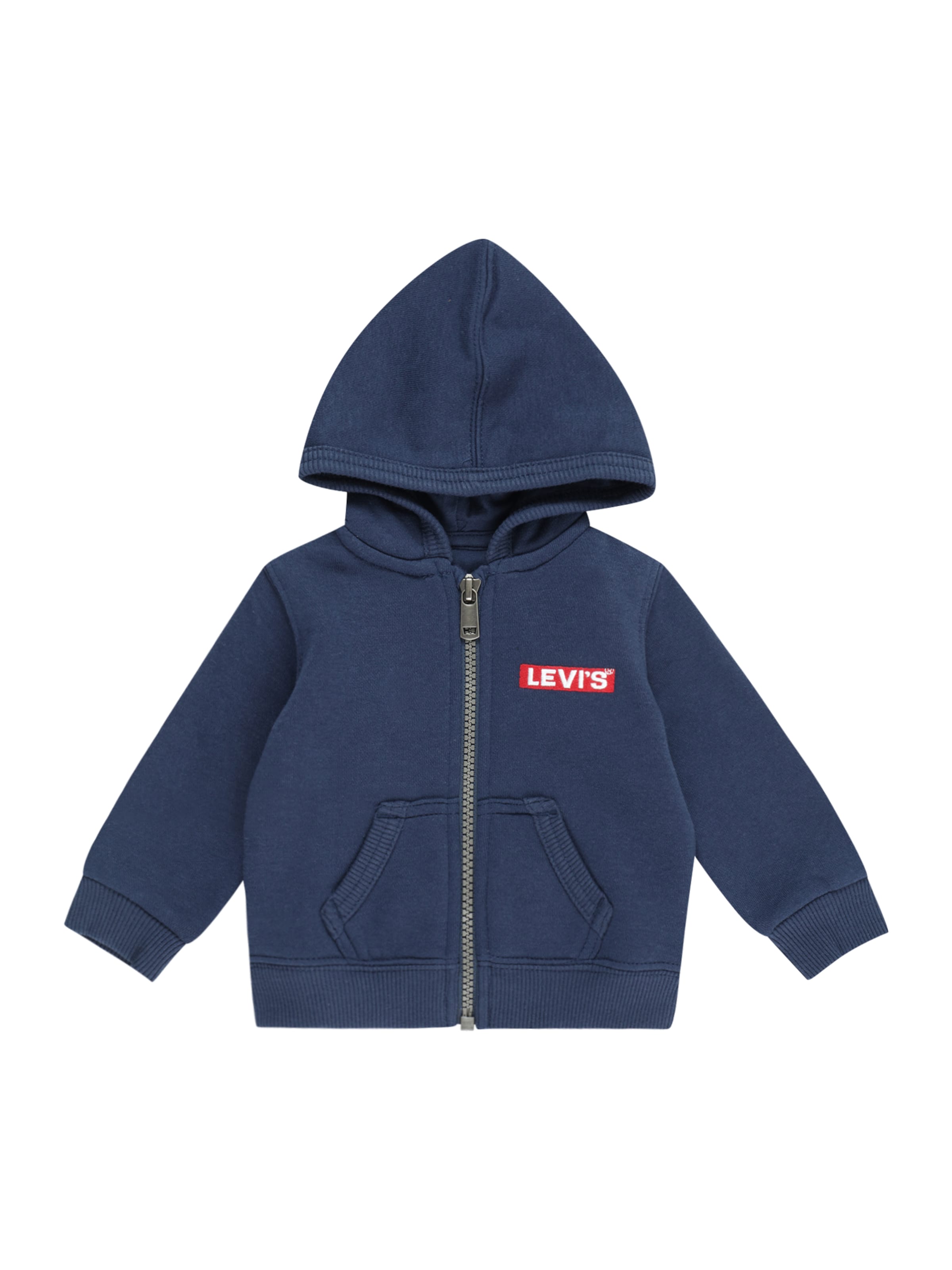 Levi's Kids Sweatvest in Blauw: voorkant