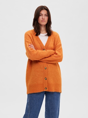 SELECTED FEMME Knit Cardigan 'Maline' in Orange
