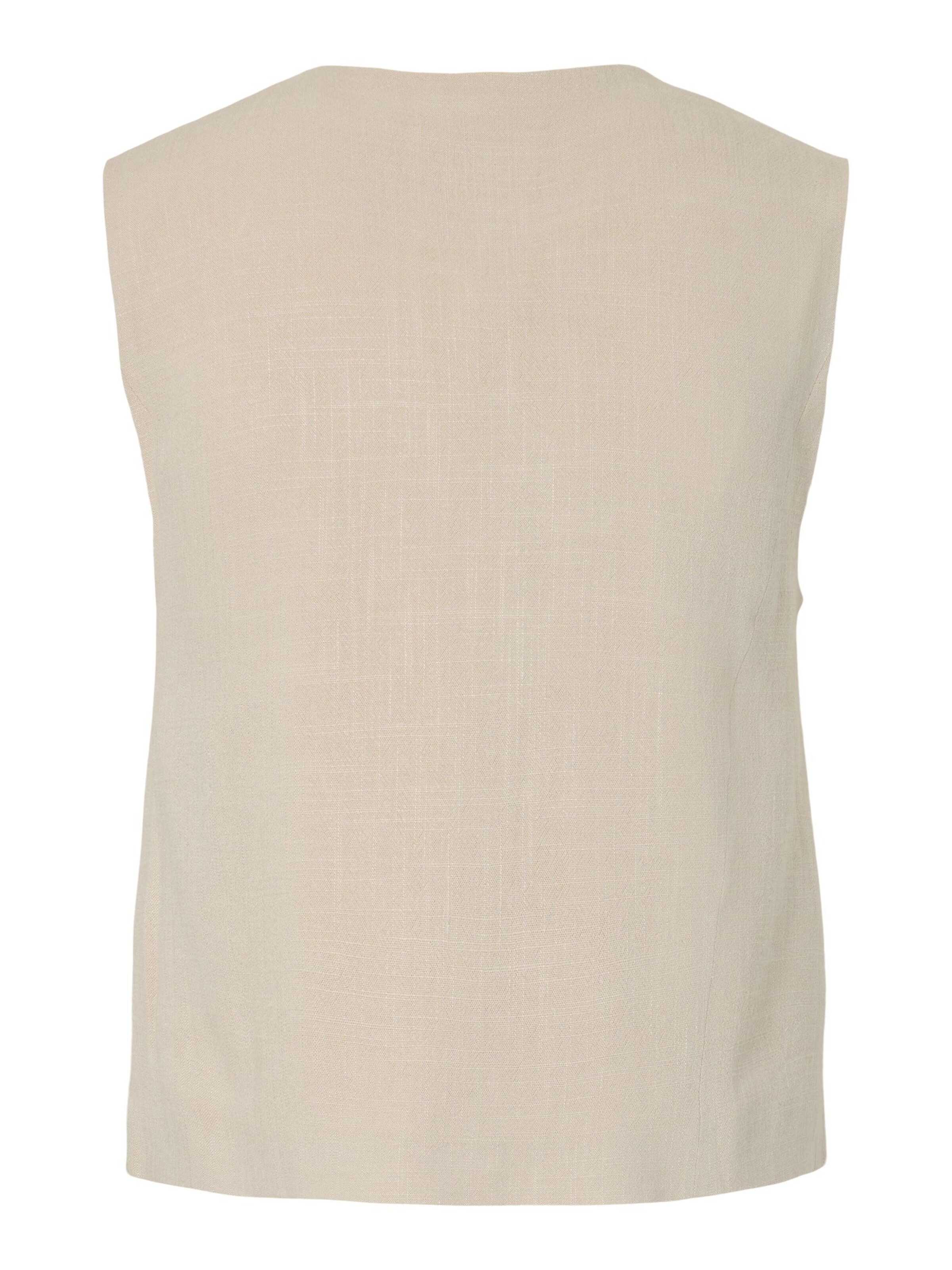 Gilet 'PCVinsty' PIECES en beige