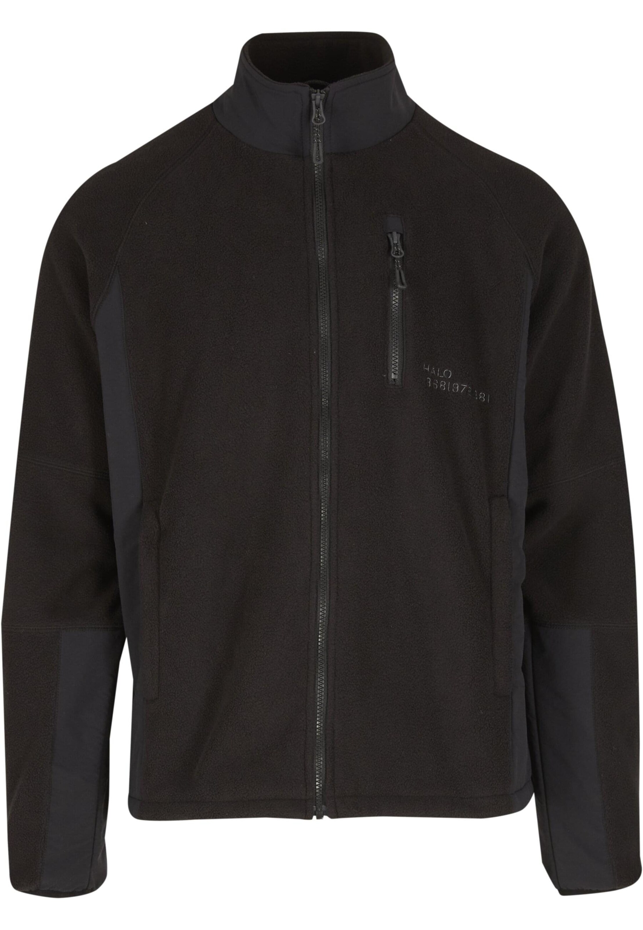 HALO Fleecejacke in Schwarz: Vorderseite
