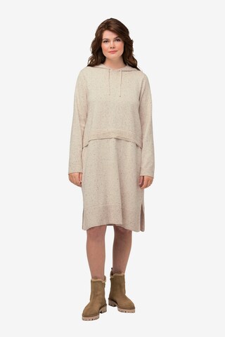 Ulla Popken Knitted dress in Beige