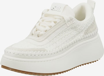 Baskets basses STEVE MADDEN en blanc : devant