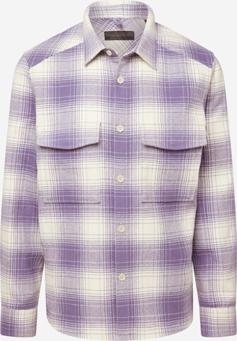 DRYKORN Regular fit Button Up Shirt 'GUNRAY' in Purple: front