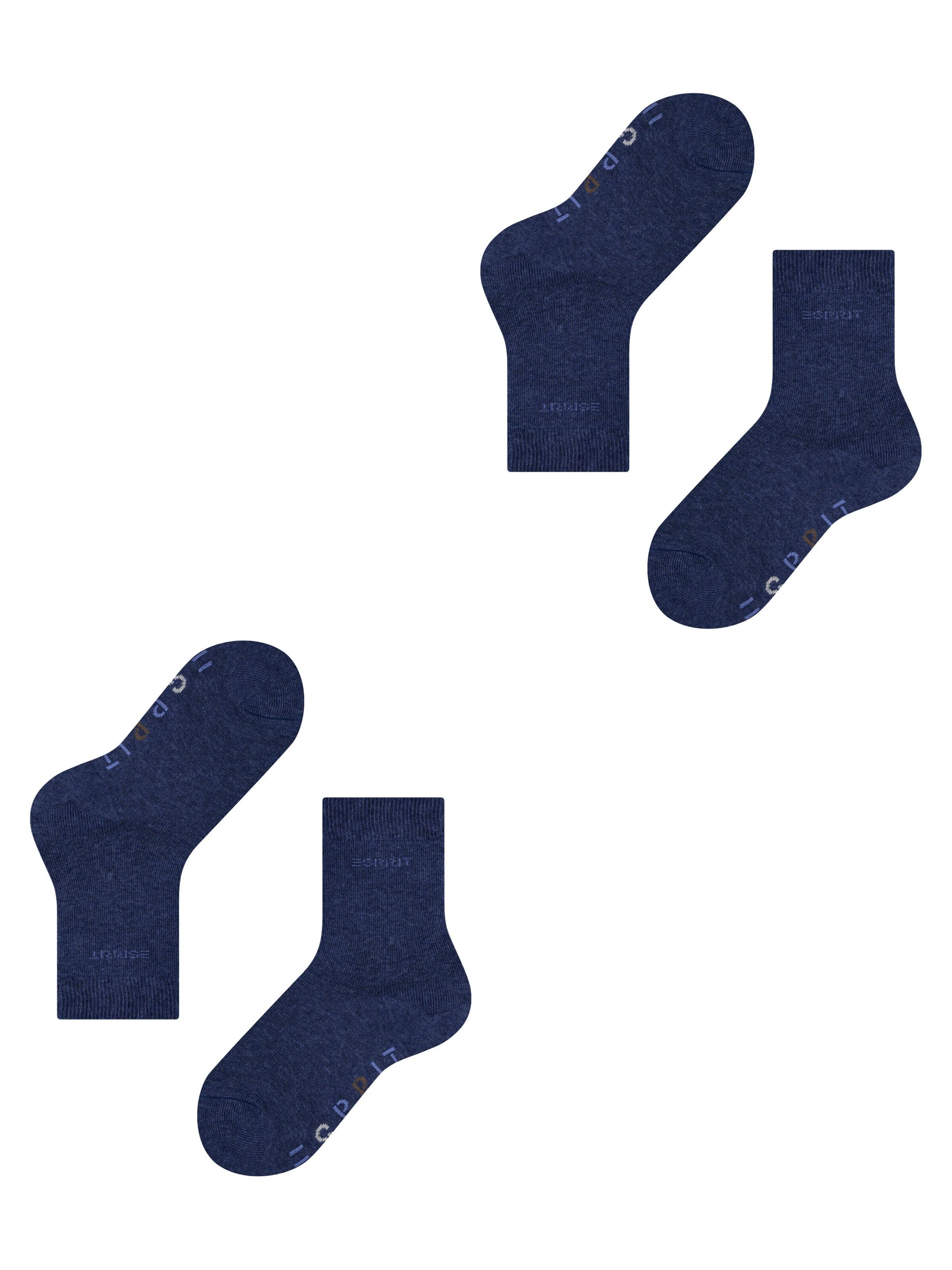ESPRIT Socken 'Foot Logo 2-Pack'‌‌‌‌ in Blau