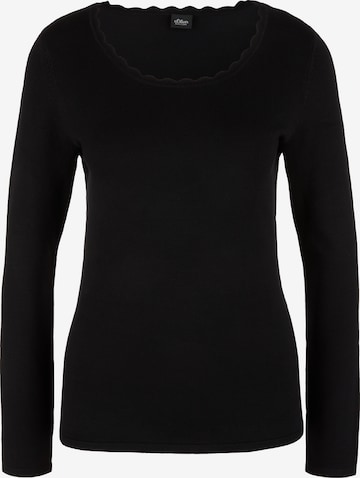 s.Oliver BLACK LABEL Sweter w kolorze czarny: przód