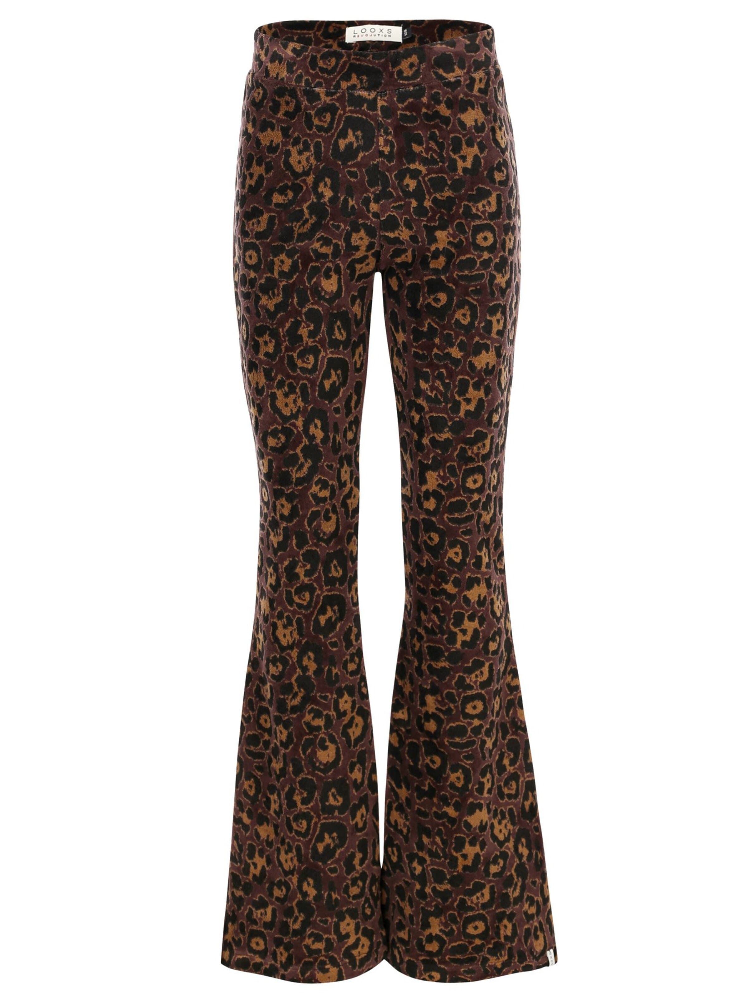 Looxs Revolution Flared Trousers in Brown: front