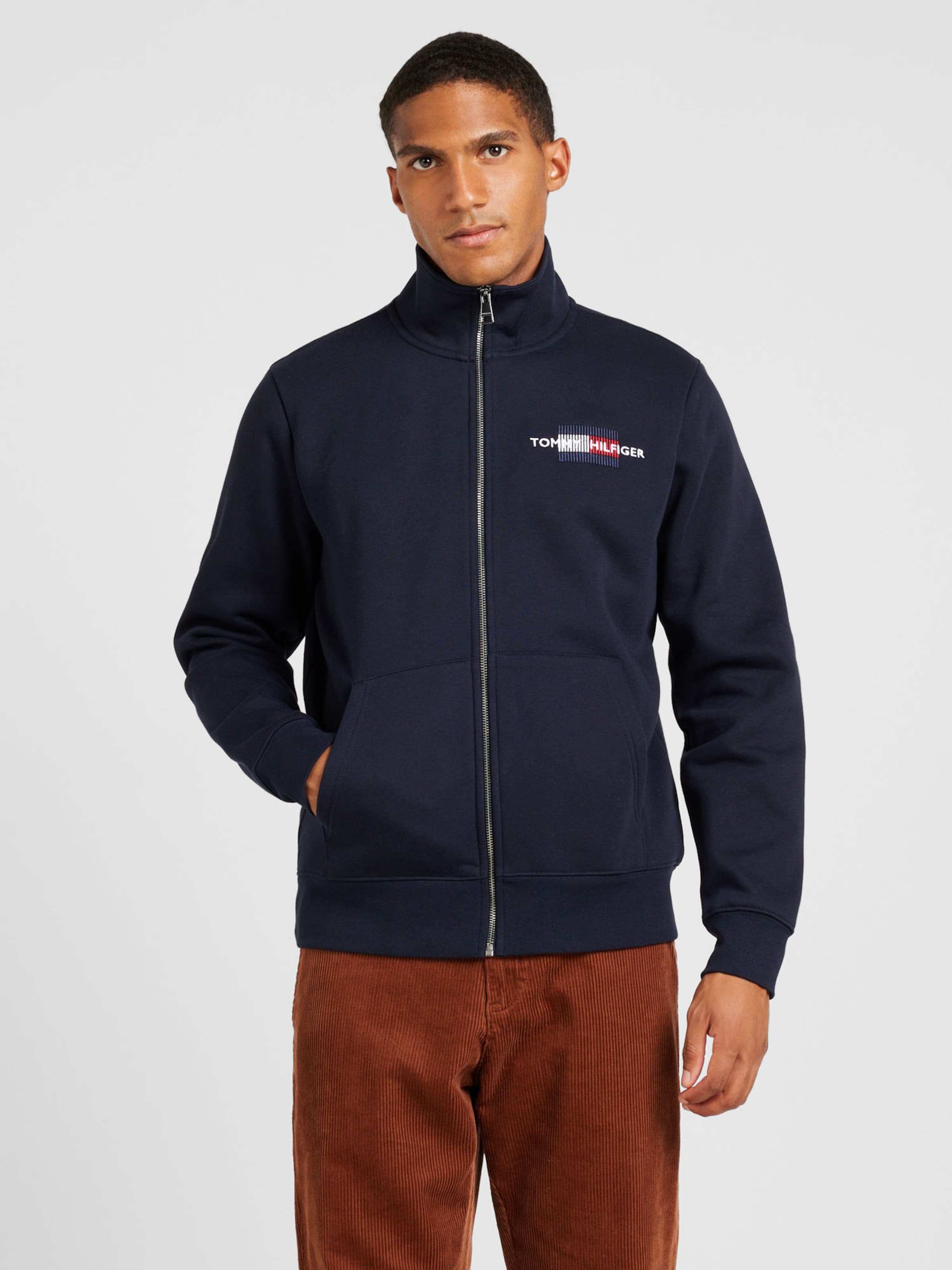 Veste de survetement TOMMY HILFIGER en Bleu Marine ABOUT YOU