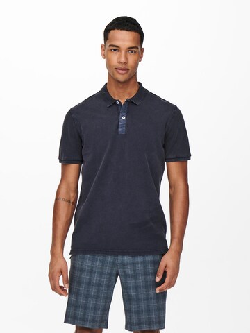 Only & Sons Shirt 'Travis' in Blue: front