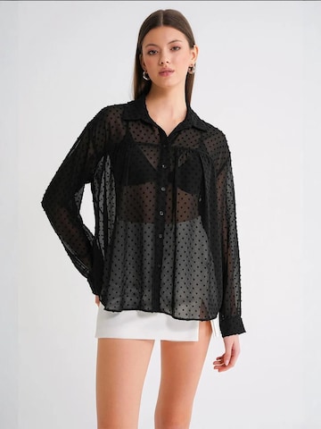 MixRay Shirt 'Hemden'‌‌‌‌‌‌‌‌‌ in Schwarz: Vorderseite
