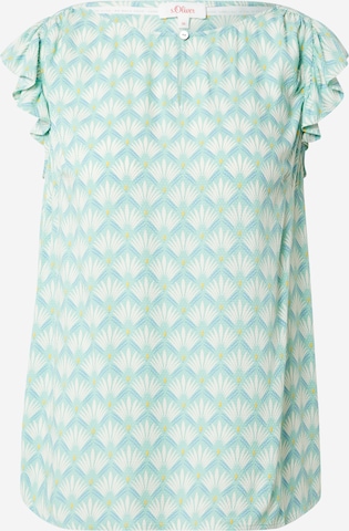 s.Oliver Blouse in Groen: voorkant