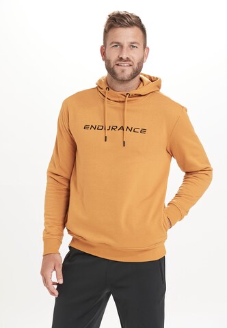 ENDURANCE Sportsweatshirt in Geel: voorkant