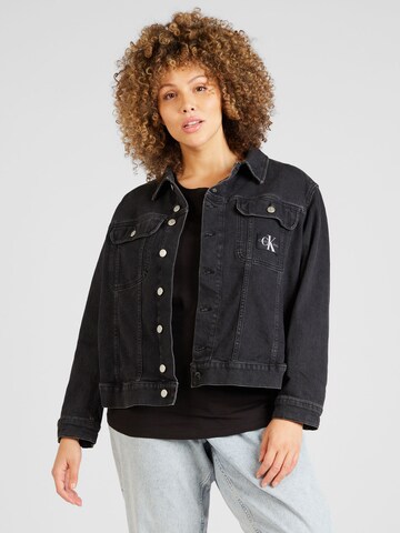 Calvin Klein Curve Between-Season Jacket in Black: front