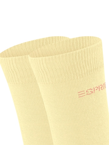 ESPRIT Socks 'Foot Logo 2-Pack' in Yellow: front