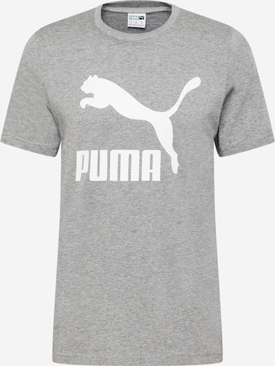 PUMA Paita 'Classics' värissä meleerattu harmaa / valkoinen, Tuotenäkymä